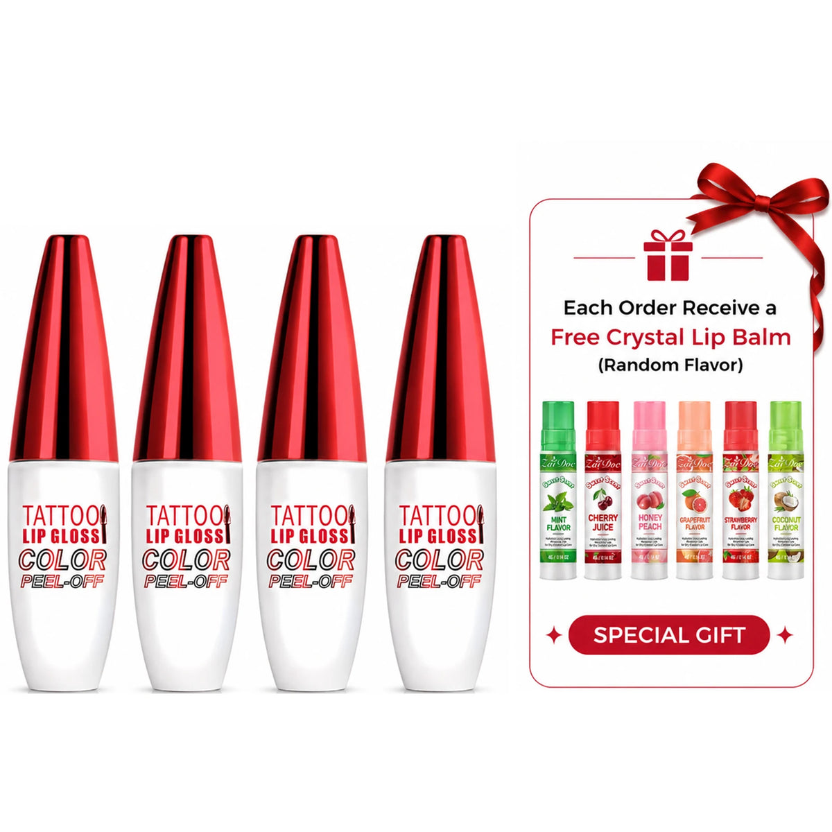 ZaiDoc Peel-Off Lip Stain Tint Set.