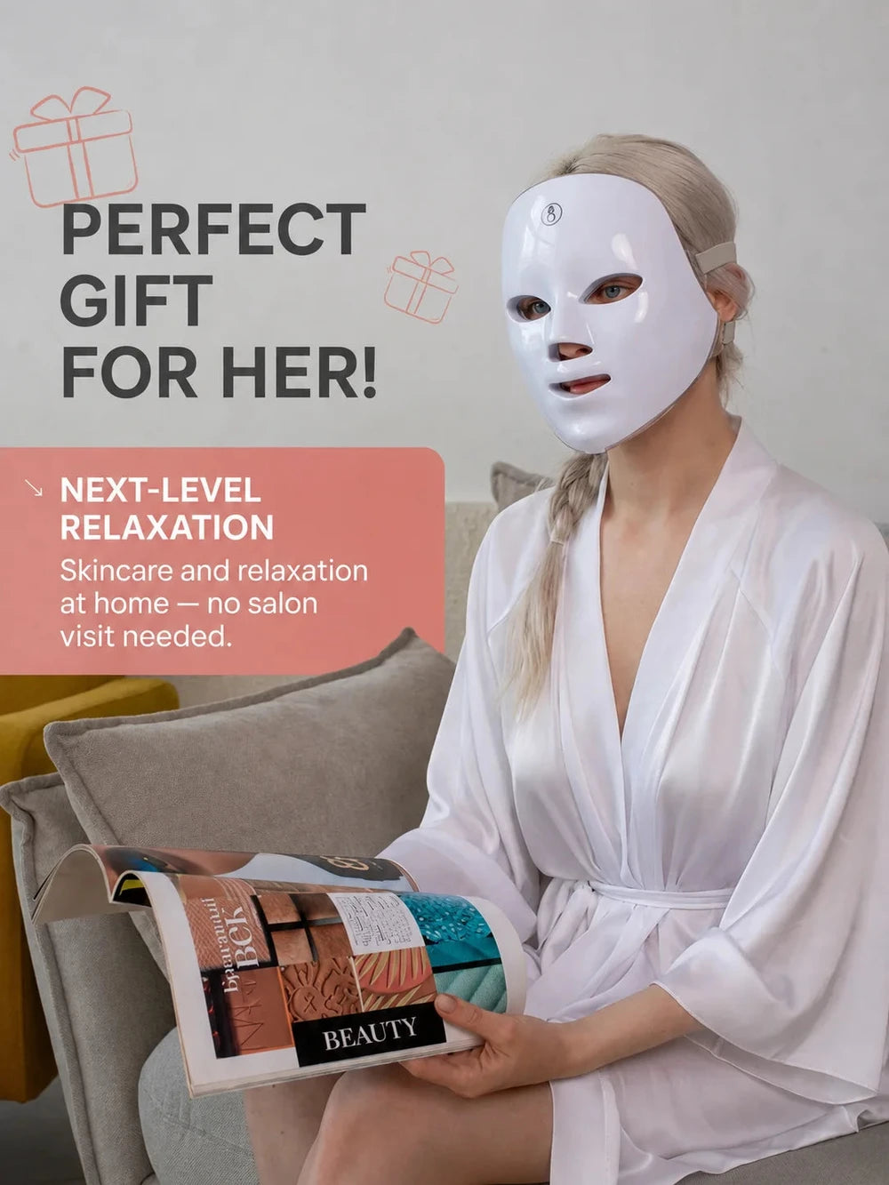 Luva LED 7-Color Light Therapy Skin Mask
