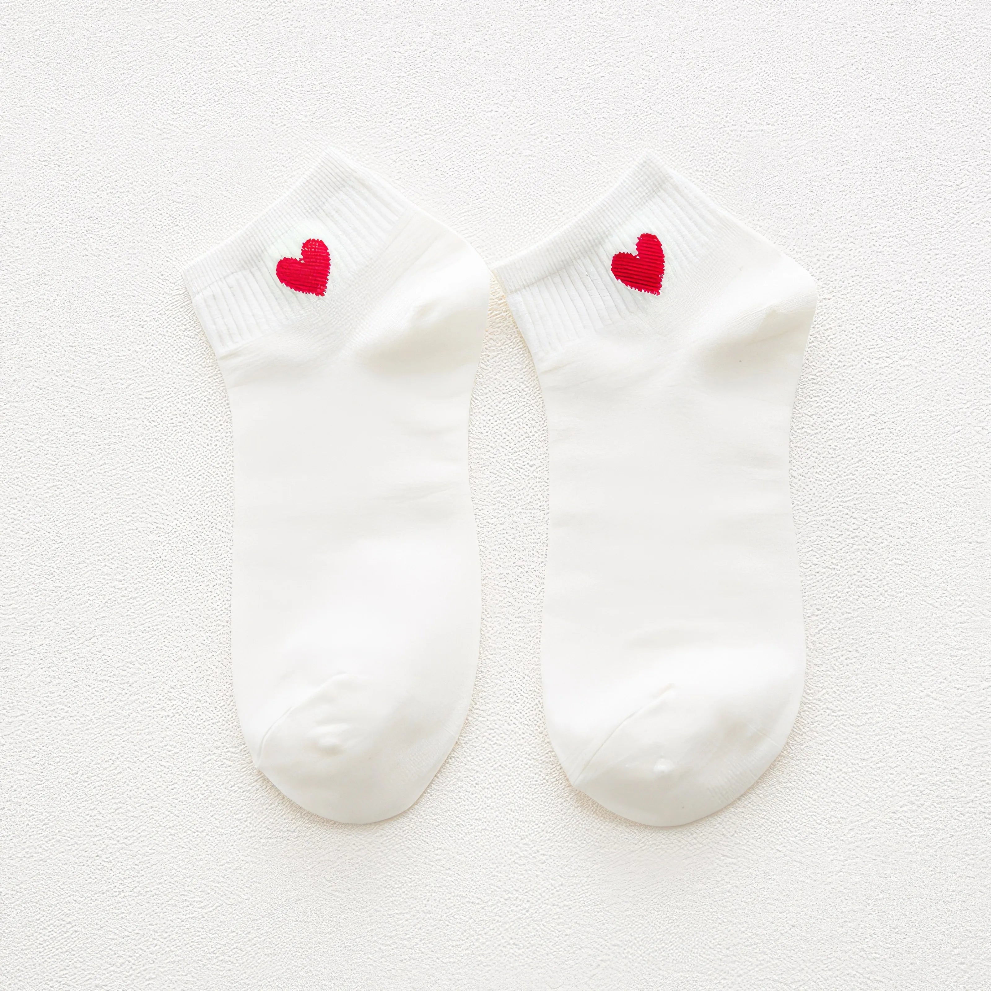 5 Pairs Heart Socks - Super Soft & Comfortable Love Pattern Socks Set