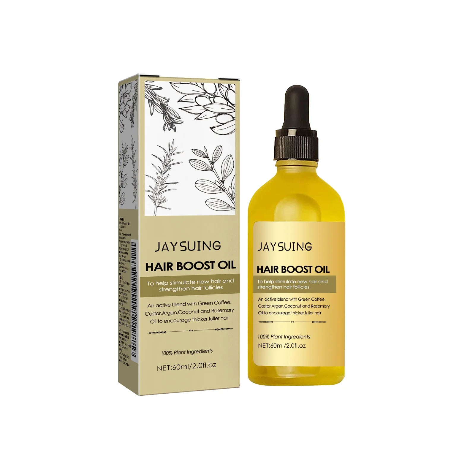 Jaysuing 60ml Rosemary Essential Oil for Hair Boost Prevents Hair Loss Nourishes Scalp Reduces Frizz And Split Ends  Natural Plant-Based