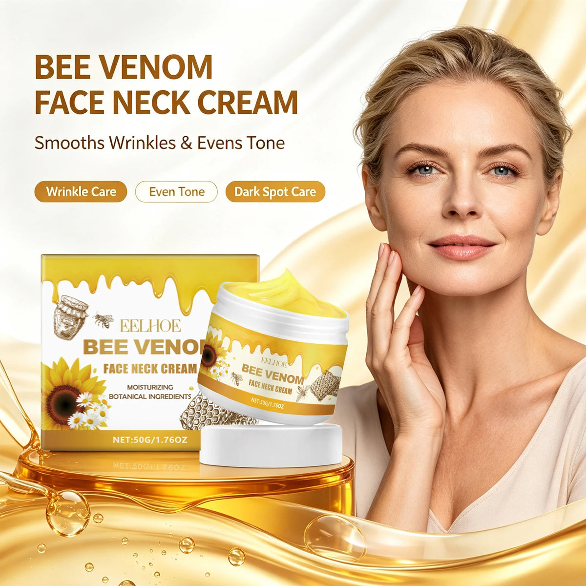 Bee Venom Anti Aging Face, Neck Cream