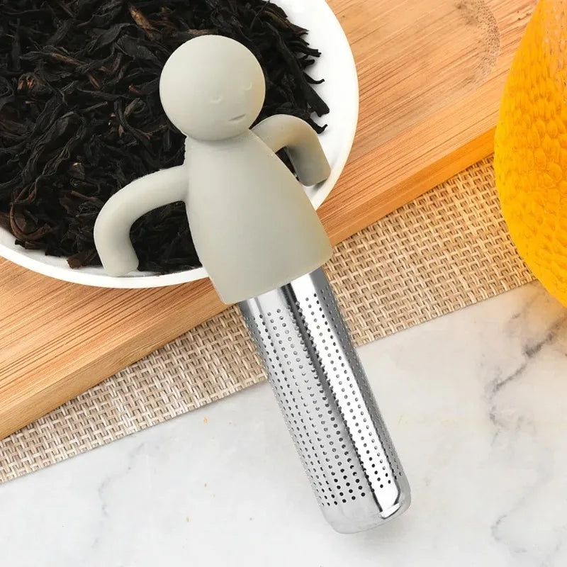 Creative humanoid tea filter.