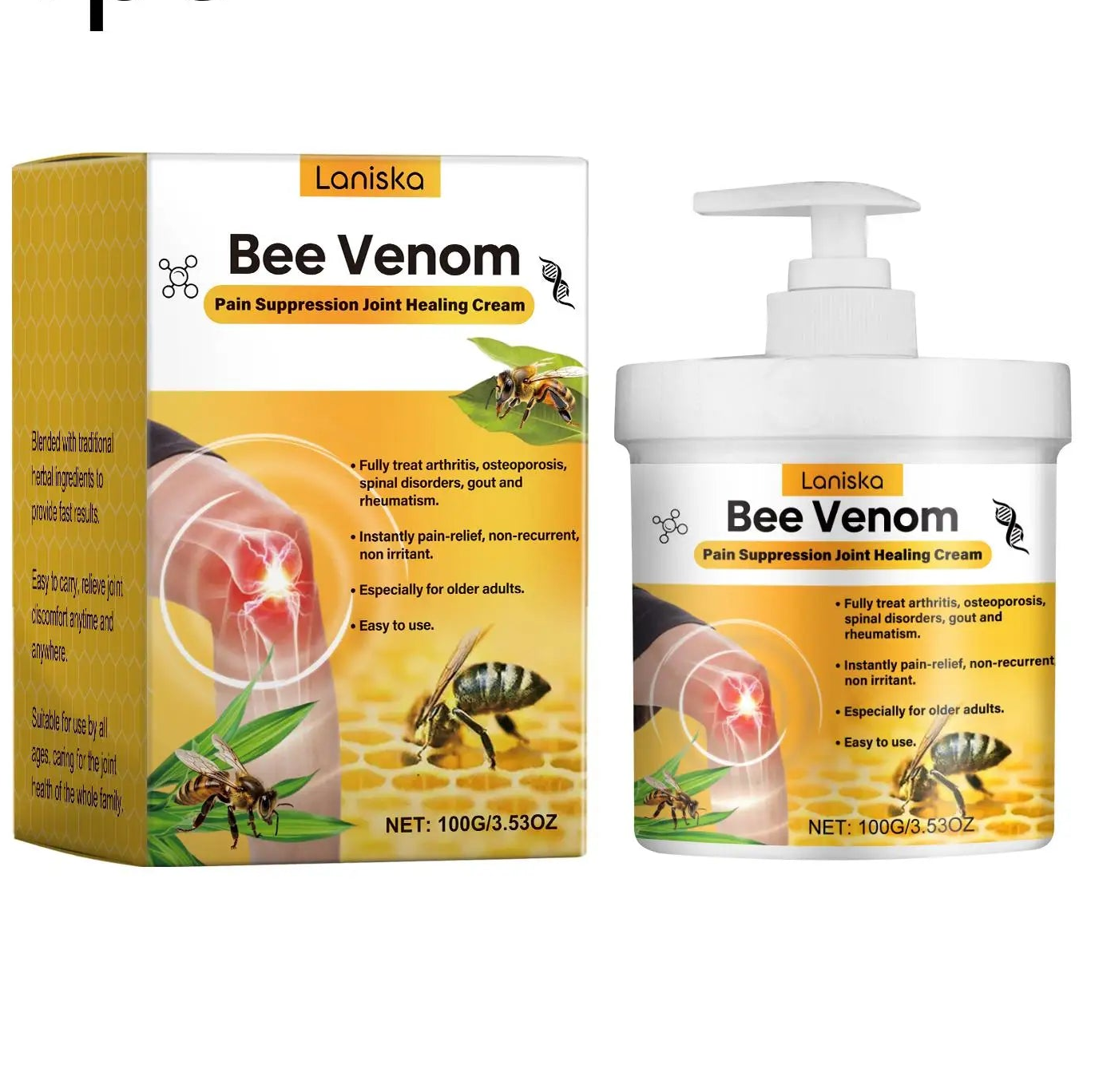 Bee Venom a Soothing Moisturizing Lotion for joint pain relief.