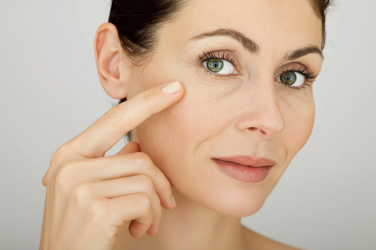 Hyaluronic Acid Eye Serum for Dark Circles & Puffiness - Moisturizing Eye Essence with Massager for Skin Care around Eyes