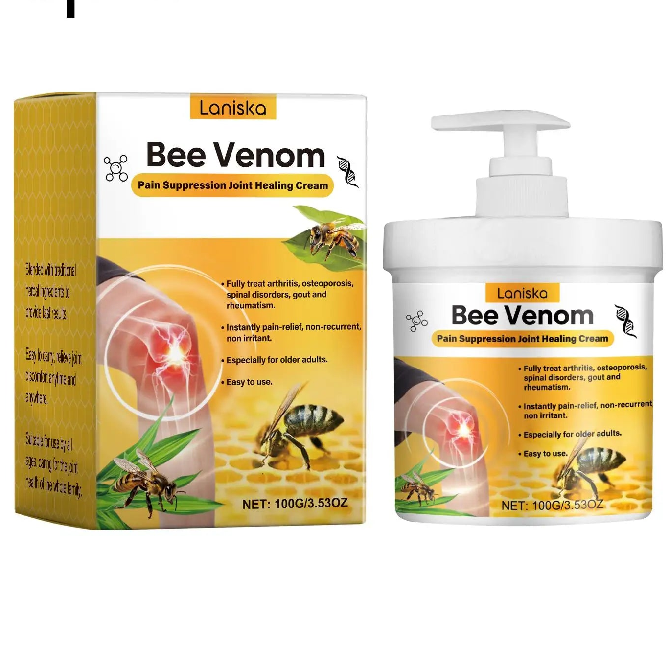 Bee Venom a Soothing Moisturizing Lotion for joint pain relief.
