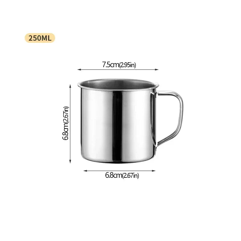 large stainless steel cup