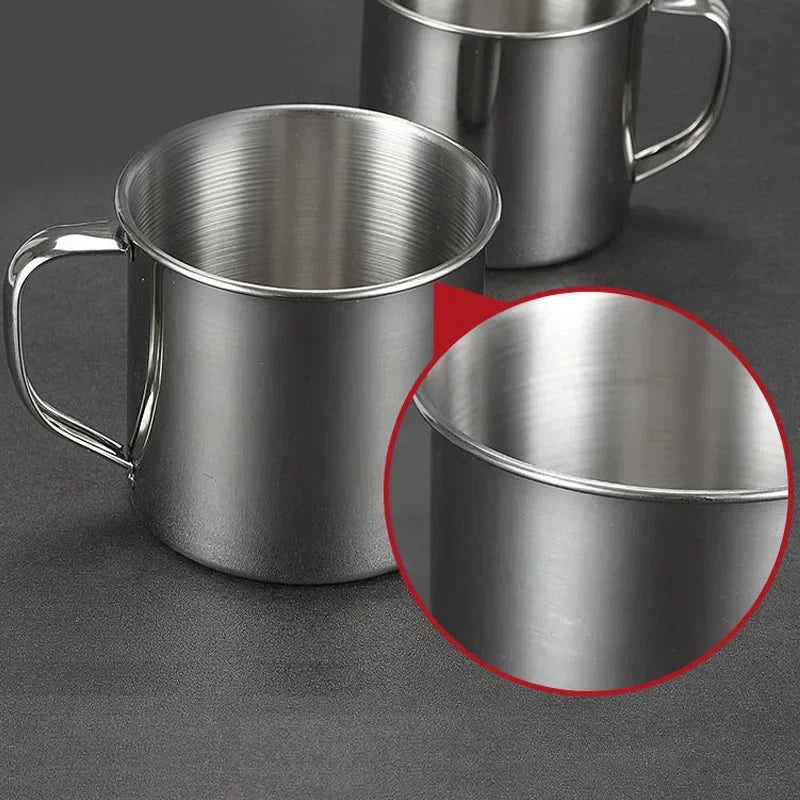 large stainless steel cup