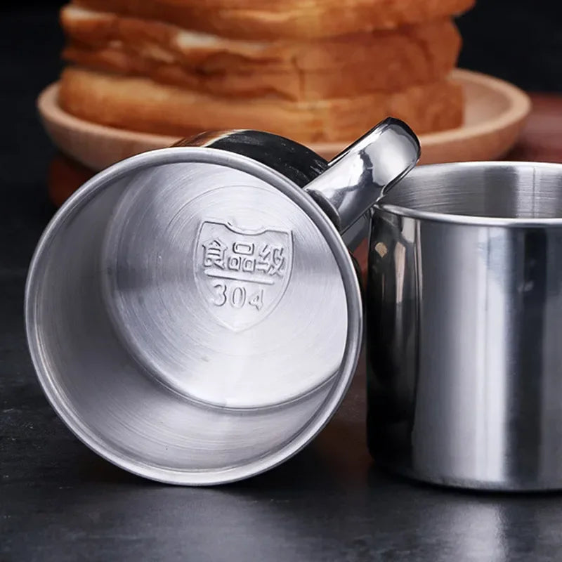 large stainless steel cup