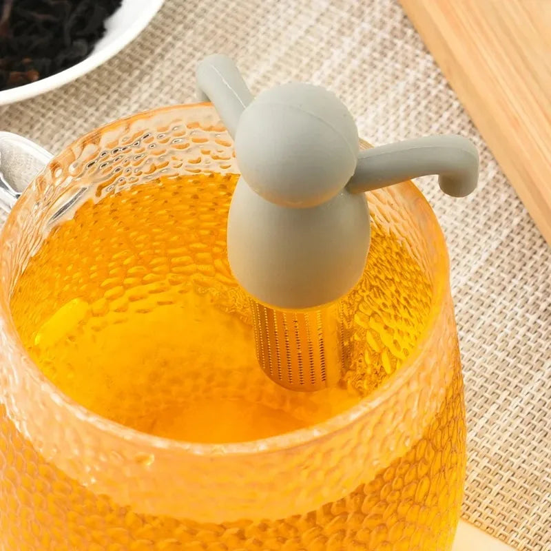 Creative humanoid tea filter.