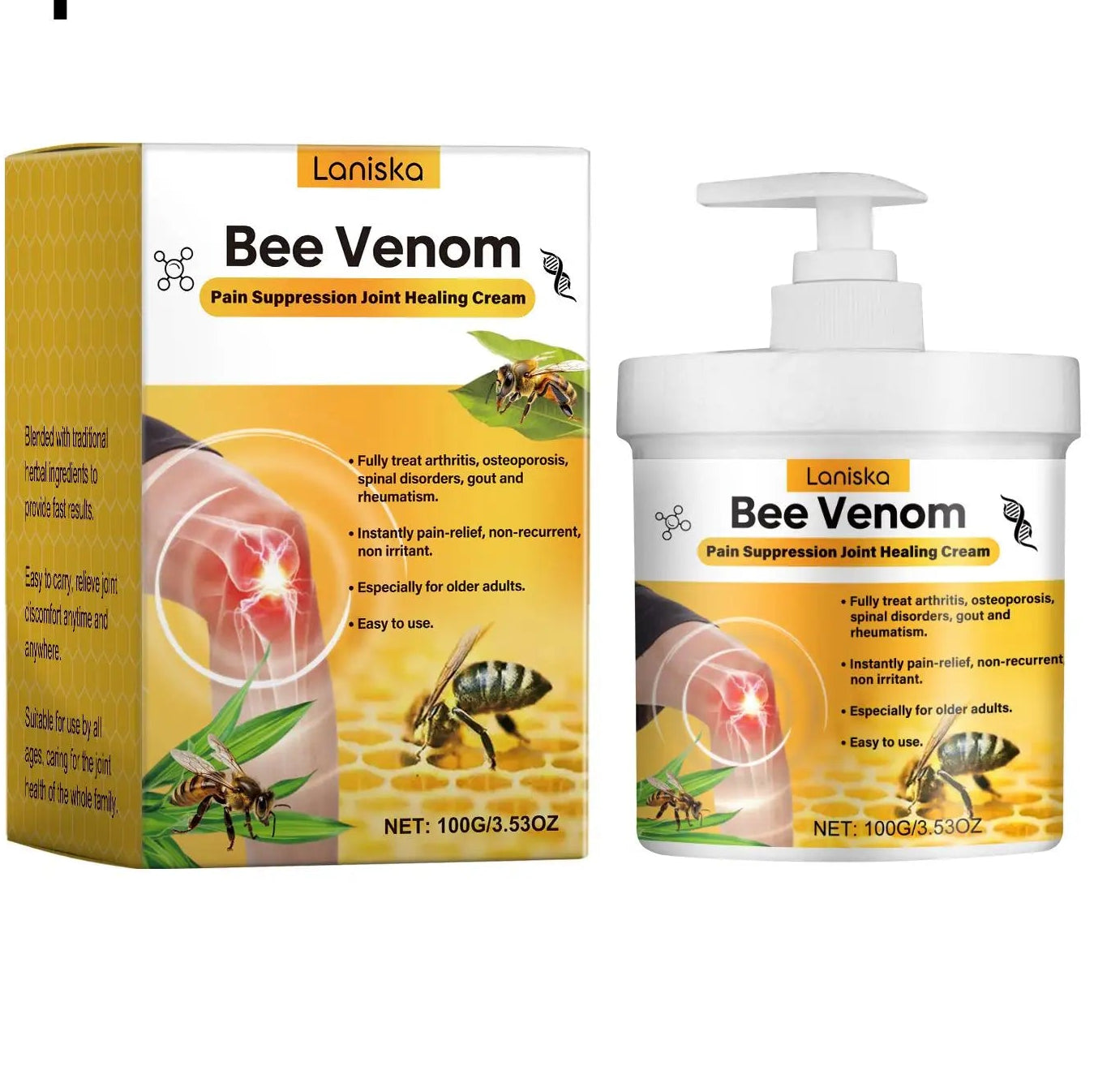 Bee Venom a Soothing Moisturizing Lotion for joint pain relief.