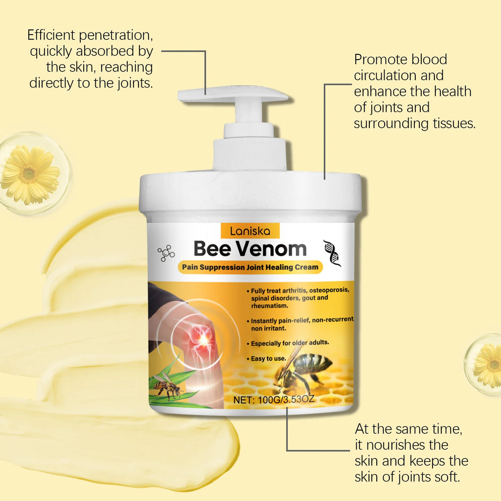 Bee Venom a Soothing Moisturizing Lotion for joint pain relief.