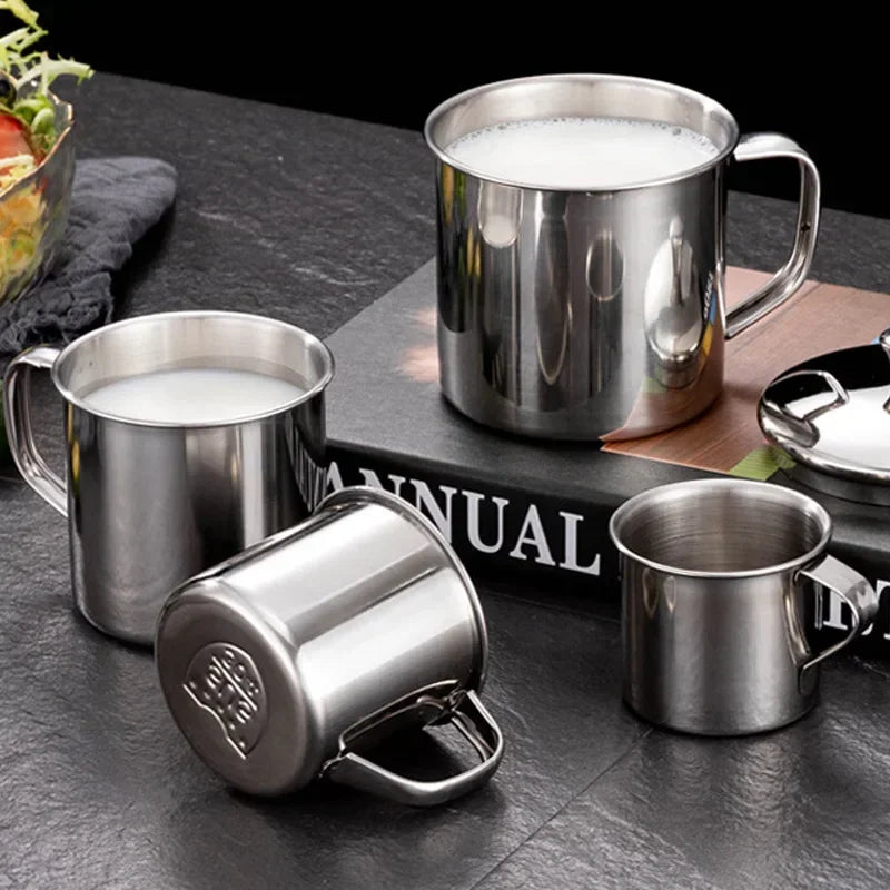 large stainless steel cup