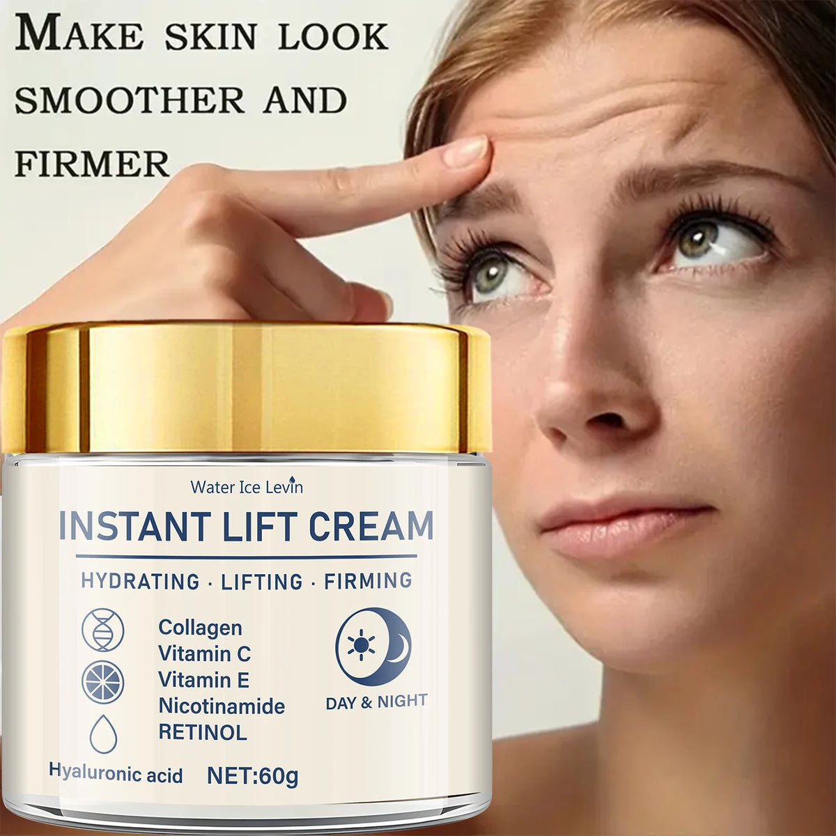 Retinol and Hyaluronic Acid Facial Firming and Lifting Cream
