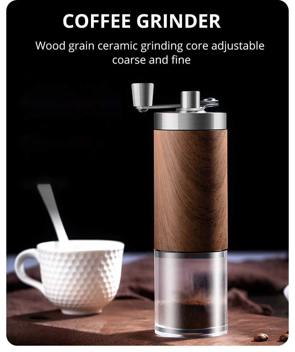 Portable adjustable coffee grinder.