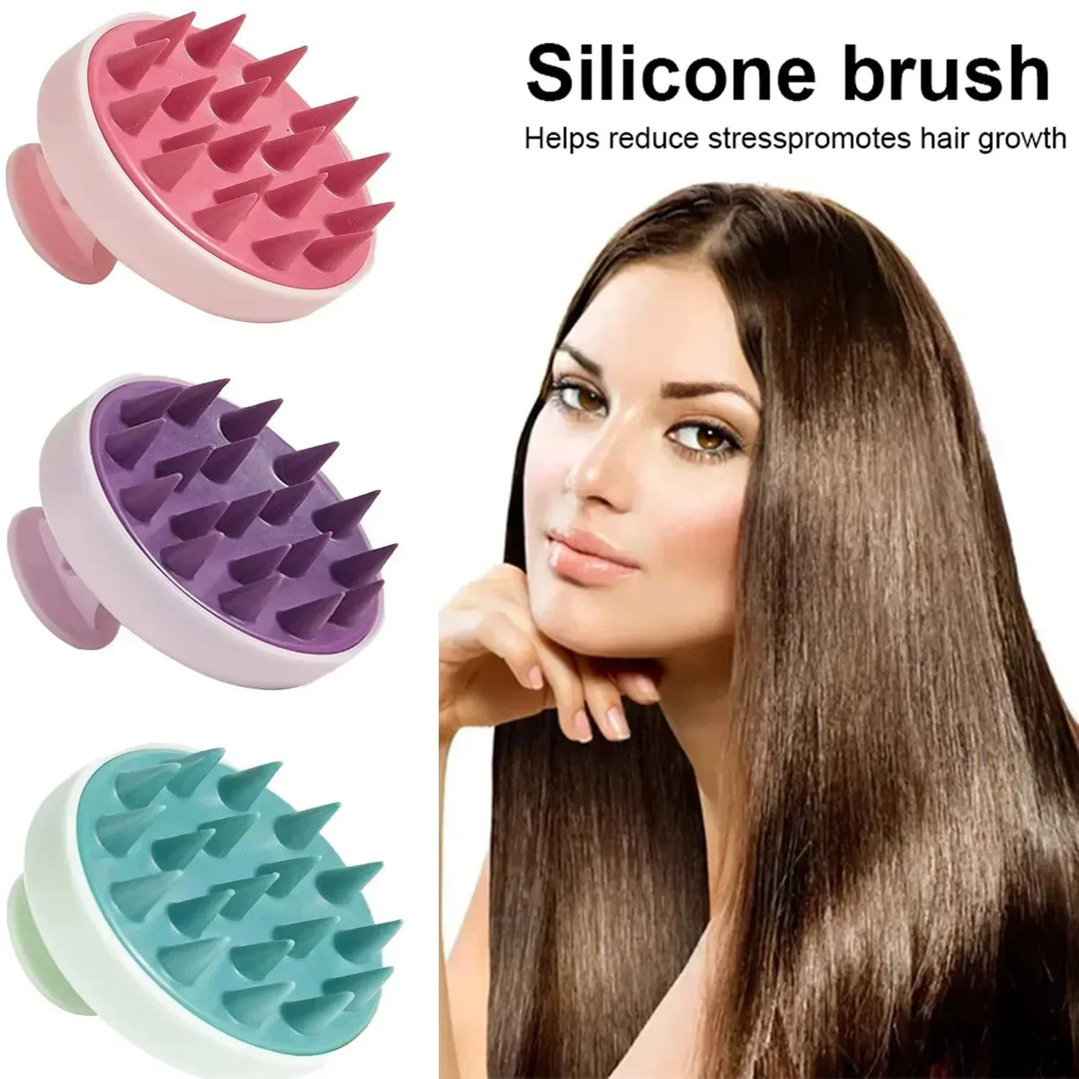 Silicone Scalp Massager & Shampoo Brush